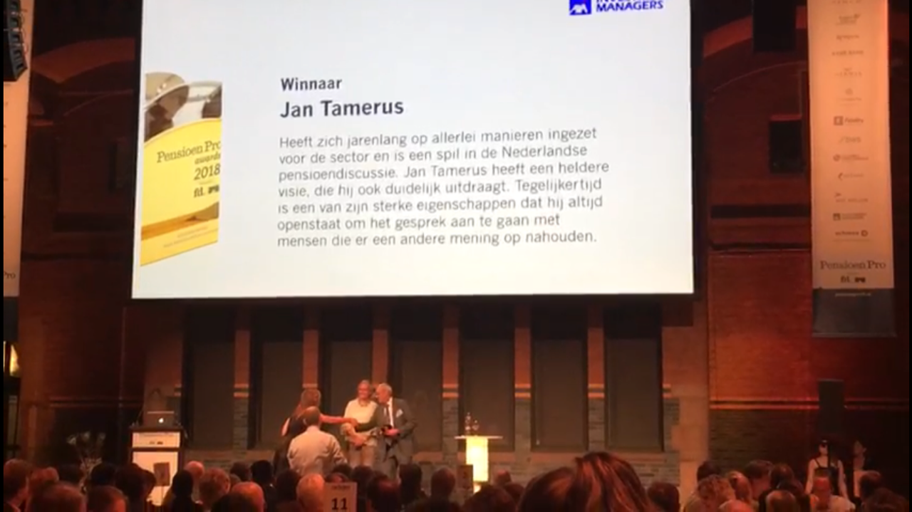 ​VCP-adviseur Jan Tamerus wint gouden Pensioen Pro Award