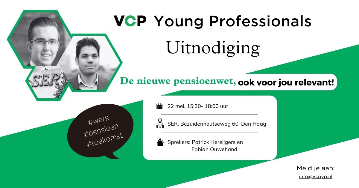 VCP YP: Bijeenkomst over de nieuwe pensioenwet, ook voor jou relevant!